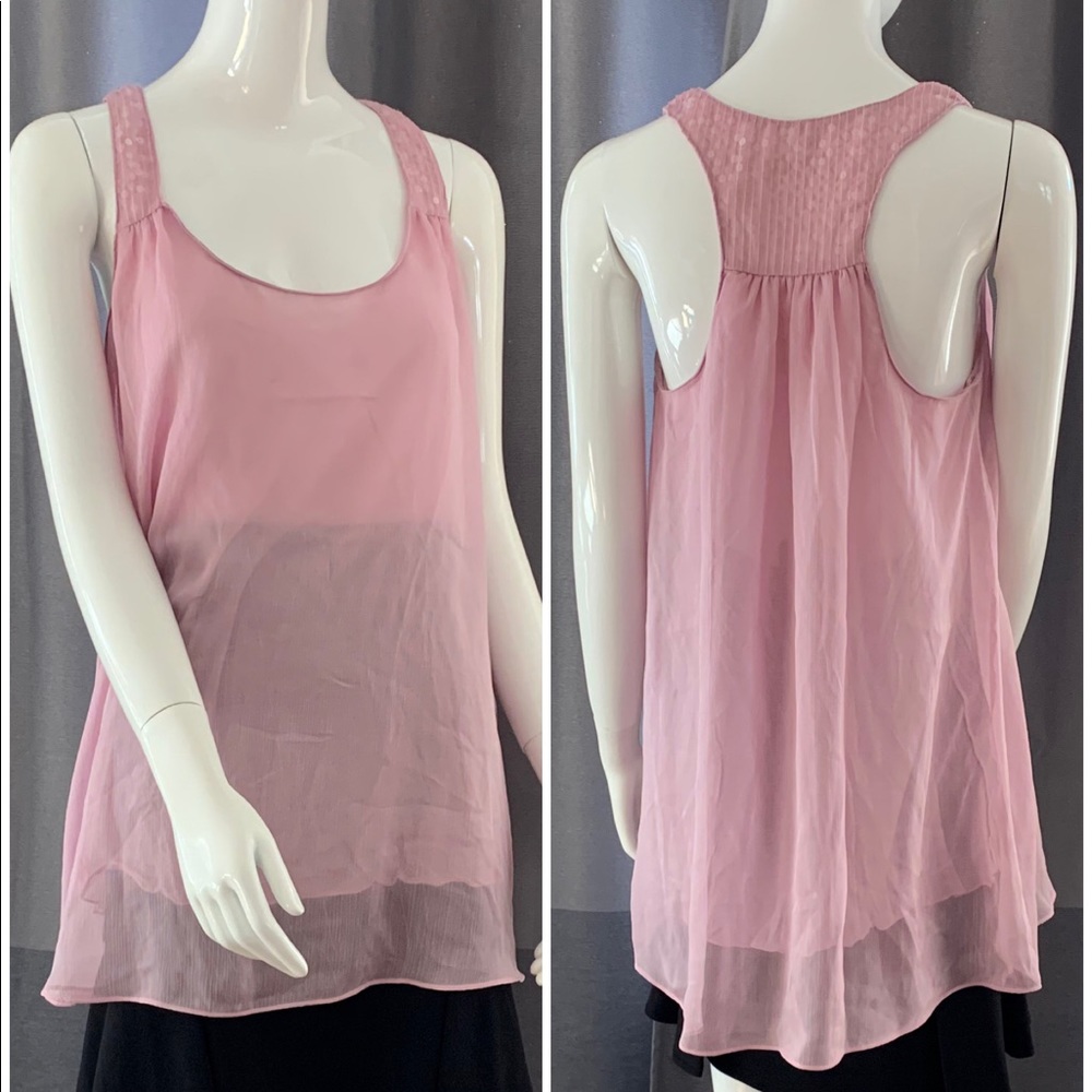 Victoria’s Secret Pink Sheer Glitter Blouse